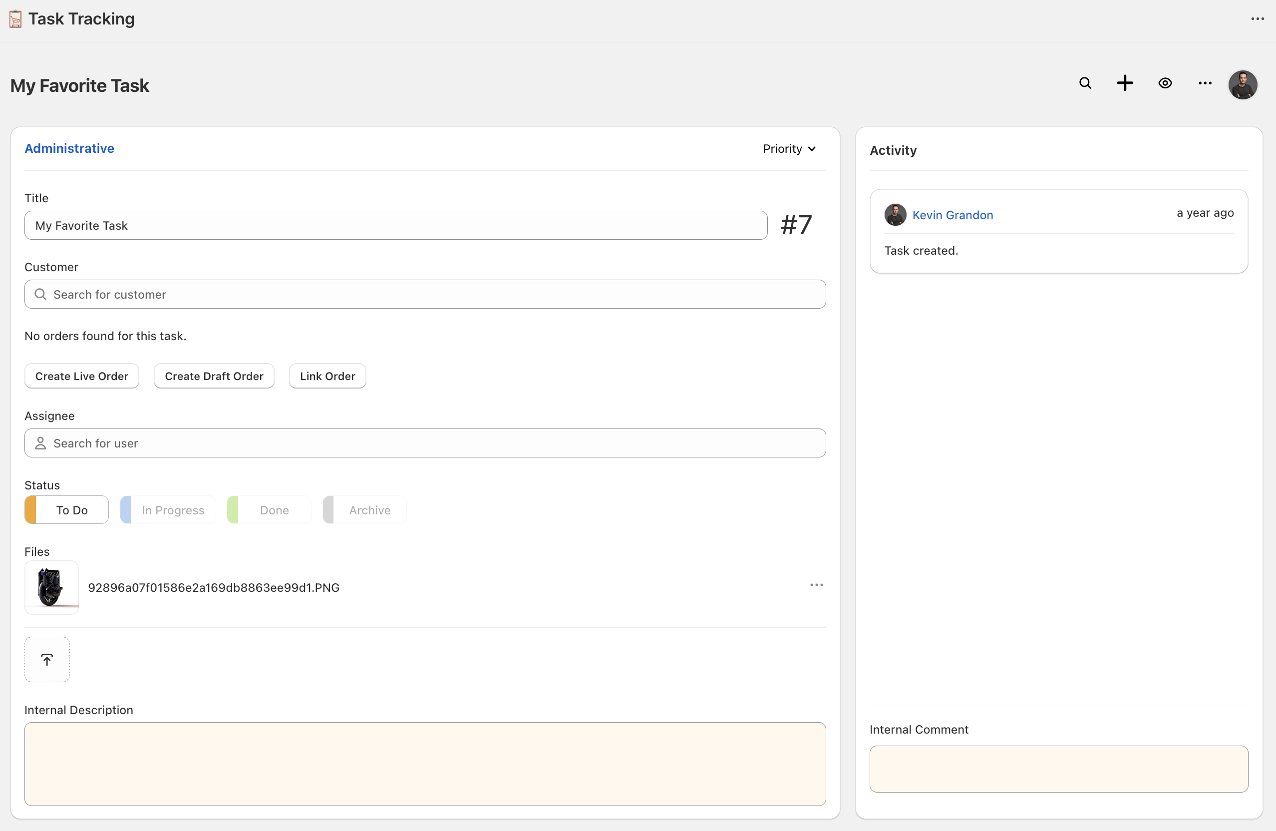 Task Tracking Task